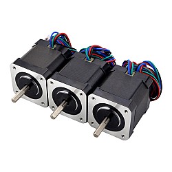 Nema 17 バイポーラ 59Ncm(83.55oz.in) 2A 42x42x48mm 4 ワイヤ 1m ケーブルとコネクタの 3 個