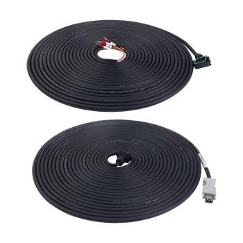 10m(393.7")モーターおよびエンコーダー ケーブル、コネクタ キット付き、A6 シリーズ 17 ビット サーボ モーター用 10m(393.7")モーターおよびエンコーダー ケーブル、コネクタ キット付き、A6 シリーズ 17 ビット サーボ モーター用