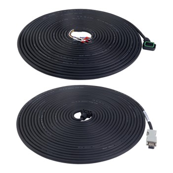 10m(393.7")モーターおよびエンコーダー ケーブル、コネクタ キット付き、A6 シリーズ 17 ビット サーボ モーター (ブレーキ付き)