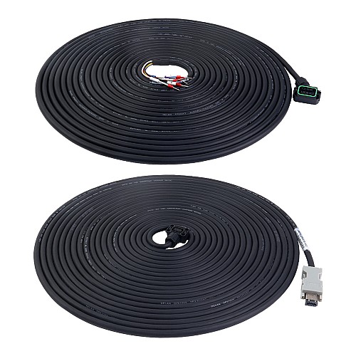 10m(393.7")モーターおよびエンコーダー ケーブル、コネクタ キット付き、A6 シリーズ 17 ビット サーボ モーター (ブレーキ付き) - A6-10MB-10E | StepperOnline