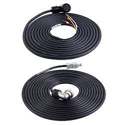 A6/A6Hシリーズ17ビットサーボモーター用 5m(196.8")モーター・エンコーダーケーブル コネクターキット