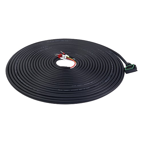 A6シリーズ 17ビットサーボモータ用 10m(393.7) コネクタ付きモータケーブル - AS7-C-PWR075-10.0 | StepperOnline