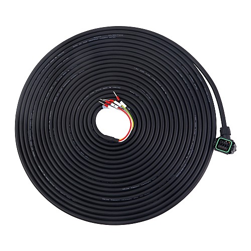 A6シリーズ 17ビットサーボモータ用 10m(393.7) コネクタ付きモータケーブル - AS7-C-PWR075-10.0 | StepperOnline