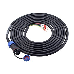 3m(118.11") T6シリーズ17-bitサーボモーター用IP65航空コネクター付き4ワイヤーモーター延長ケーブル