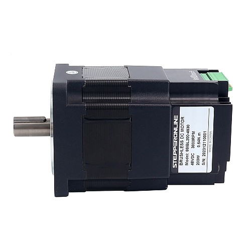 Nema 3486x86x138mm 一体型ブラシレス DC モーター 200W 48V 3000RPM 0.64Nm 4.17A ドライバー付き