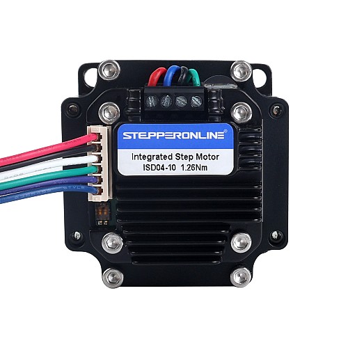 Nema23統合ステッピングモーター126Ncm(178.4oz.in)ドライバー付きISD04 12-38VDC