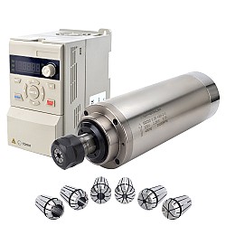 220V 2.2KW φΦ80x210mm 水冷スピンドルモーターと 3HP 2.2KW 12.5A 可変周波数ドライブキット