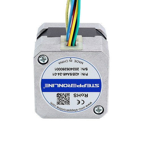 24V 3000RPM 0.08Nm 25W 1.80A 42x42x46mm BLDCモーター - 42BSA46-24-01 | StepperOnline