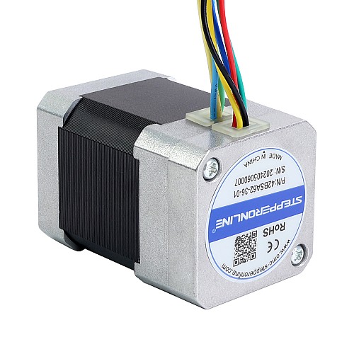 36V 3000RPM 0.16Nm 50W 2.20A 42x42x62mm BLDCモーター - 42BSA62-36-01 | StepperOnline