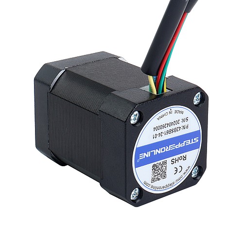 24V 3000RPM 0.125Nm 39W 2.30A 42x42x61mm BLDC モーター - 42BSB61-24-01 | StepperOnline
