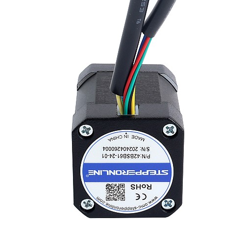 24V 3000RPM 0.125Nm 39W 2.30A 42x42x61mm BLDC モーター - 42BSB61-24-01 | StepperOnline