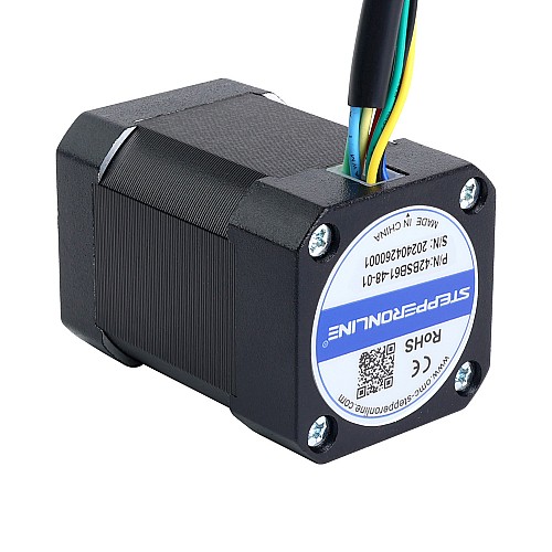 48V 3000RPM 0.125Nm 39W 1.20A 42x42x61mm BLDC モーター - 42BSB61-48-01 | StepperOnline