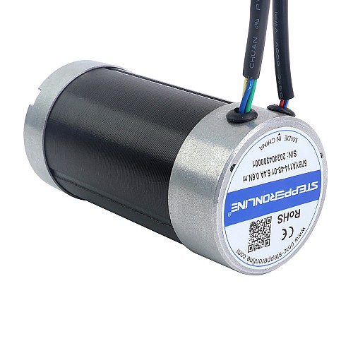 48V 3000RPM 0.6Nm 188W 5.40A Φ57x113.5mm BLDC モーター - 57BYA114-48-01 | StepperOnline