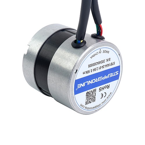24V 3000RPM 0.16Nm 50W 2.90A Φ57x53.5mm BLDC モーター - 57BYA54-24-01 | StepperOnline