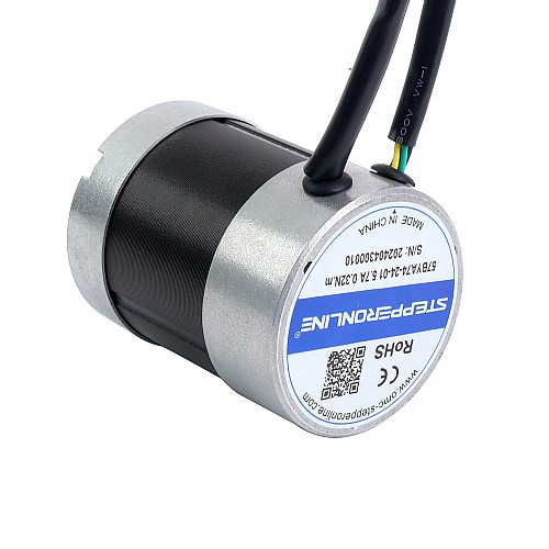 24V 3000RPM 0.32Nm 101W 5.70A Φ57x73.5mm BLDC モーター - 57BYA74-24-01 | StepperOnline