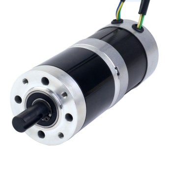 24V 101W 丸型ギヤード BLDC モーター 20.00Nm(2832.23oz.in) 100:1 丸型遊星ギアボックス