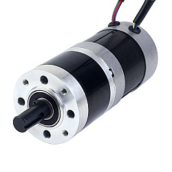 24V 101W 丸型ギヤード BLDC モーター 6.90Nm(977.12oz.in) 27:1 丸型遊星ギアボックス