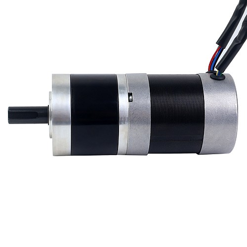 24V 101W 丸型ギヤード BLDC モーター 6.90Nm(977.12oz.in) 27:1 丸型遊星ギアボックス - 57BYA74-24-01-PG27 | StepperOnline