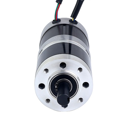 24V 101W 丸型ギヤード BLDC モーター 6.90Nm(977.12oz.in) 27:1 丸型遊星ギアボックス - 57BYA74-24-01-PG27 | StepperOnline