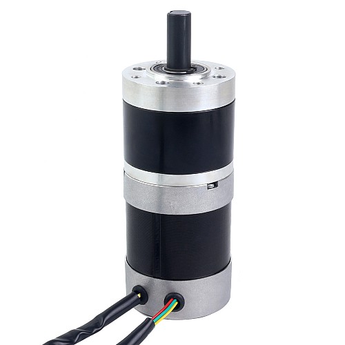 24V 101W 丸型ギヤード BLDC モーター 6.90Nm(977.12oz.in) 27:1 丸型遊星ギアボックス - 57BYA74-24-01-PG27 | StepperOnline