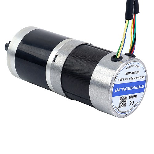 24V 101W 丸型ギヤード BLDC モーター 11.42Nm(1617.20oz.in) 51:1 丸型遊星ギアボックス - 57BYA74-24-01-PG51 | StepperOnline