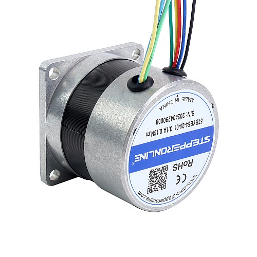 24V 3000RPM 0.16Nm 50W 3.10A 57x57x53.5mm BLDC モーター - 57BYB54-24-01 | StepperOnline
