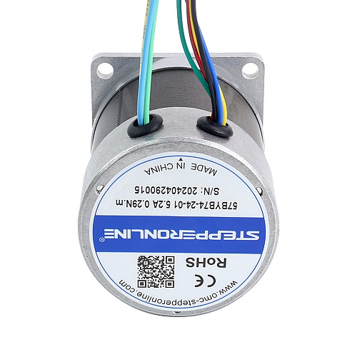 24V 3000RPM 0.29Nm 91W 5.20A 57x57x73.5mm BLDC モーター - 57BYB74-24-01 | StepperOnline