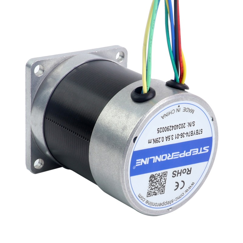 36V 3000RPM 0.29Nm 91W 3.50A 57x57x73.5mm BLDC モーター - 57BYB74-36-01 | StepperOnline