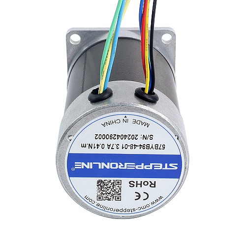 48V 3000RPM 0.41Nm 129W 3.70A 57x57x93.5mm BLDC モーター - 57BYB94-48-01 | StepperOnline