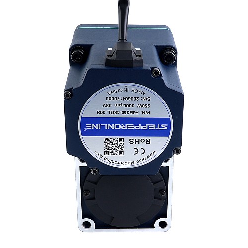 48V 250W 20RPM 70.00Nm(9912.82oz.in) 150:1 ギア付きブラシレス DC モーター、平行中空シャフトギアボックス付き - F6B250-48GL-30S/6GL150RC | StepperOnline UK