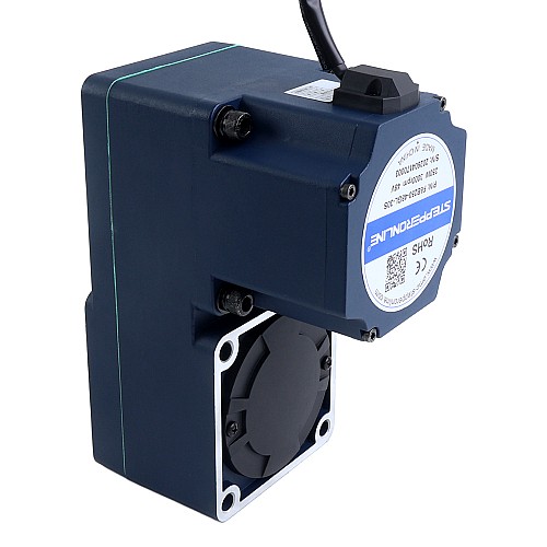 48V 250W 20RPM 70.00Nm(9912.82oz.in) 150:1 ギア付きブラシレス DC モーター、平行中空シャフトギアボックス付き - F6B250-48GL-30S/6GL150RC | StepperOnline UK