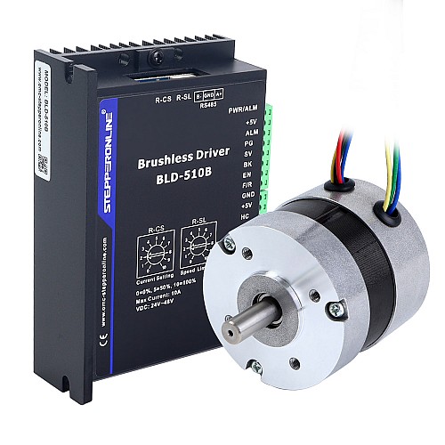 BLDCモーター & ドライバー キット 67W 24V 4000RPM 0.16Nm(22.66oz.in) - K-510B24-67W | StepperOnline