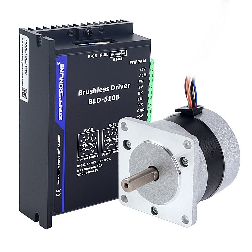 BLDCモーター& ドライバー キット 46W 36V 4000RPM 0.11Nm(15.58oz.in) - K-510B36-46W | StepperOnline