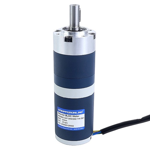 24V 90W 20.7RPM ギア付きブラシレスDCモーター 30.00Nm(4248.35oz.in) 144.5:1 遊星ギアボックス - M62B90-24P-30S/G62-144.5S1 | StepperOnline 24V 90W 20.7RPM ギア付きブラシレスDCモーター 30.00Nm(4248.35oz.in) 144.5:1 遊星ギアボックス - M62B90-24P-30S/G62-144.5S1 | StepperOnline