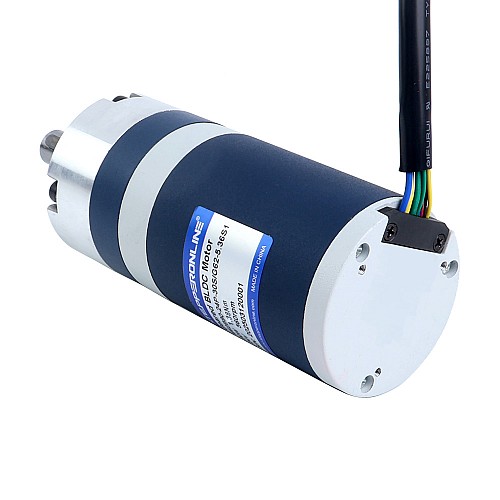 24V 90W 560RPM ギア付きブラシレスDCモーター 1.38Nm(195.42oz.in) 5.36:1 遊星ギアボックス - M62B90-24P-30S/G62-5.36S1 | StepperOnline