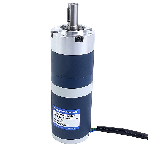 24V 90W 41.9RPM ギア付きブラシレスDCモーター 14.90Nm(2110.01oz.in) 71.5:1 遊星ギアボックス - M62B90-24P-30S/G62-71.5S1 | StepperOnline