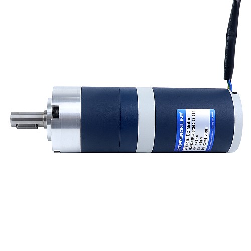 24V 90W 41.9RPM ギア付きブラシレスDCモーター 14.90Nm(2110.01oz.in) 71.5:1 遊星ギアボックス - M62B90-24P-30S/G62-71.5S1 | StepperOnline