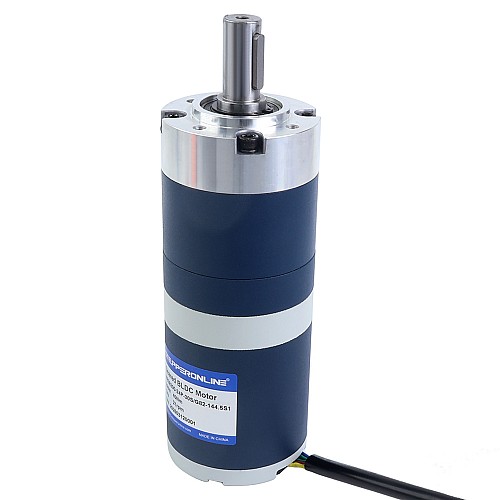 24V 200W 21RPM ギア付きブラシレスDCモーター 67.00Nm(9487.98oz.in) 144.5:1 遊星ギアボックス - M82B200-24P-30S/G82-144.5S1 | StepperOnline