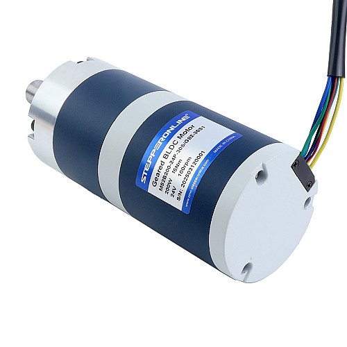 24V 200W 100RPM ギア付きブラシレスDCモーター 15.00Nm(2124.17oz.in) 30:1 遊星ギアボックス - M82B200-24P-30S/G82-30S1 | StepperOnline