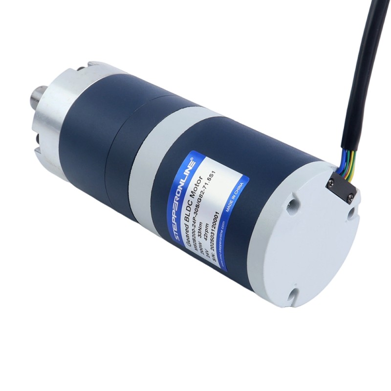 24V 200W 42RPM ギア付きブラシレスDCモーター 33.00Nm(4673.18oz.in) 71.5:1 遊星ギアボックス - M82B200-24P-30S/G82-71.5S1 | StepperOnline 24V 200W 42RPM ギア付きブラシレスDCモーター 33.00Nm(4673.18oz.in) 71.5:1 遊星ギアボックス - M82B200-24P-30S/G82-71.5S1 | StepperOnline