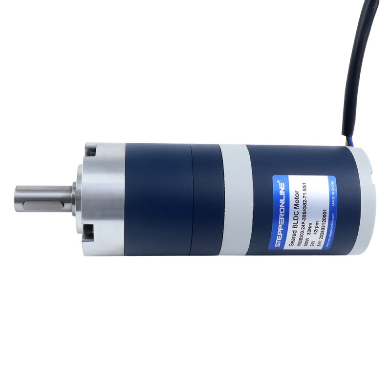 24V 200W 42RPM ギア付きブラシレスDCモーター 33.00Nm(4673.18oz.in) 71.5:1 遊星ギアボックス - M82B200-24P-30S/G82-71.5S1 | StepperOnline 24V 200W 42RPM ギア付きブラシレスDCモーター 33.00Nm(4673.18oz.in) 71.5:1 遊星ギアボックス - M82B200-24P-30S/G82-71.5S1 | StepperOnline