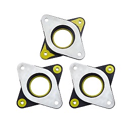 3個NEMA17ステッパースチールおよびラバー振動ダンパー、4本のM3ネジ付き