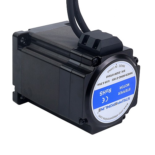 S シリーズ Nema 34 クローズド ループ ステッピング モーター 6.50Nm(920.48oz.in) エンコーダー 1000PPR(4000CPR) - 34HS39-6004D-E1000 | StepperOnline