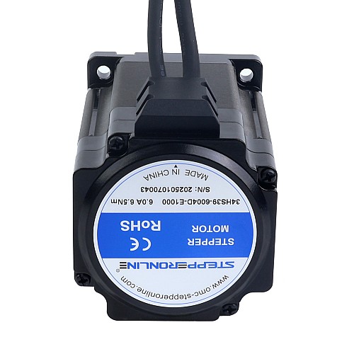 S シリーズ Nema 34 クローズド ループ ステッピング モーター 6.50Nm(920.48oz.in) エンコーダー 1000PPR(4000CPR) - 34HS39-6004D-E1000 | StepperOnline