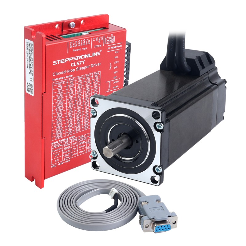 YSシリーズ 1軸 閉ループ ステッピングモーター CNCキット V2.0 3.00Nm(424.83oz.in) Nema 23 モーター 1.5mケーブル & ドライバー - 1-CL57Y-S30-1M5-V20 | StepperOnline