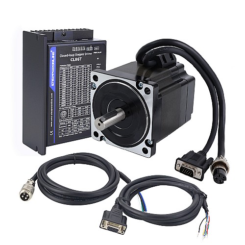 TS シリーズ 4.30Nm(608.93oz.in) 1 軸閉ループ ステッパー CNC キット Nema 34 モーター & ドライバー - 1-CL86T-S48-V41 | StepperOnline