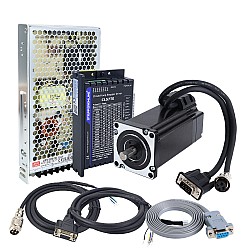 TESシリーズ 1軸 4.0Nm (566.56oz-in) Nema24 クローズドループステッパーキット＆ドライバCL57TE 電源付き