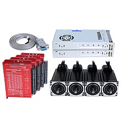 YSシリーズ 4軸 閉ループ ステッピングモーター CNCキット V2.0 3.00Nm(424.83oz.in) Nema 23 モーター 1.5mケーブル & 電源付き
