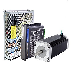 1 軸ステッパー CNC キット 3.0Nm(425oz.in) Nema 23 ステッパー モーター & ドライバー & 電源