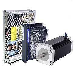 TESシリーズ 1軸ステッピングCNCキット 3.0Nm(424.83oz.in) Nema23ステッピングモーター＆ドライバ DM542TE ＆ 電源ユニット